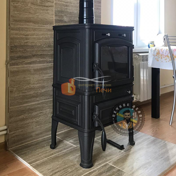   Монтаж чугунной печи Guca Lava №3 (миниатюра)